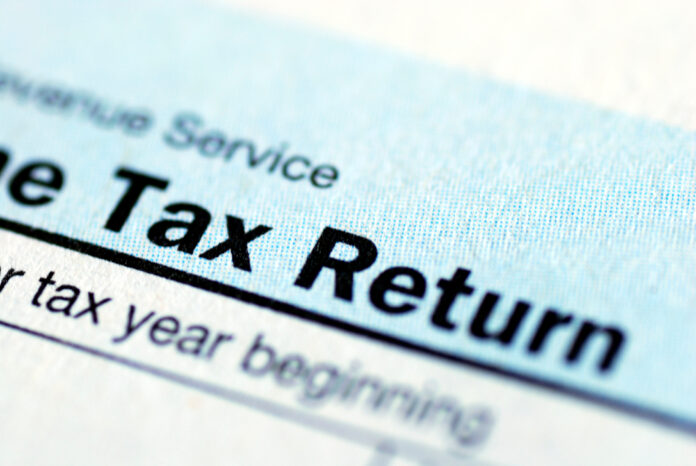 Close up view of the income tax return Tax Return